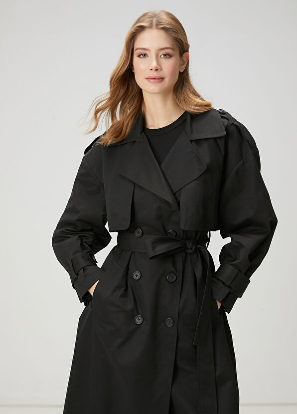 Beymen Club Black Trench Coat - 1