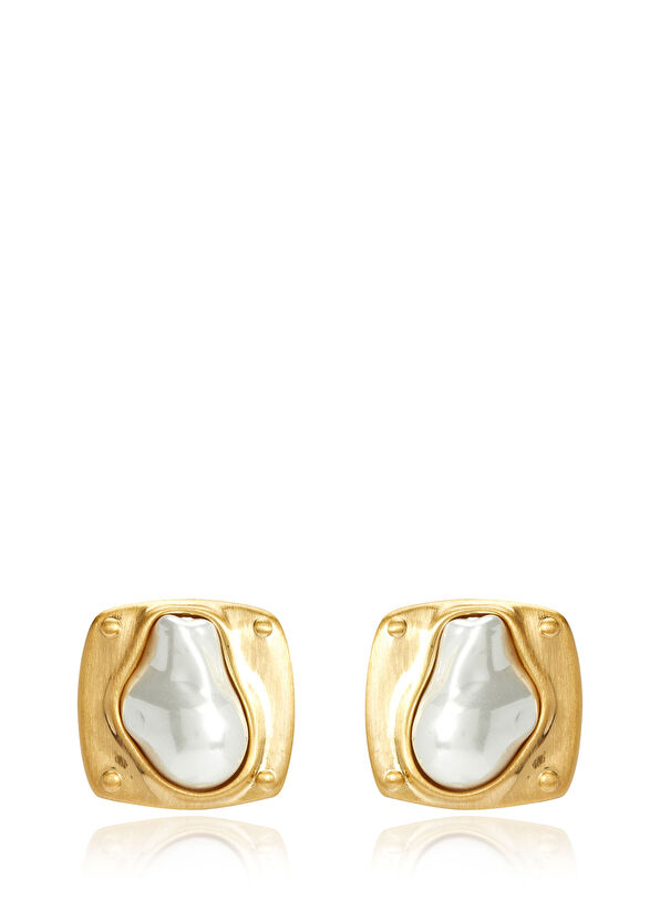 Beymen Club Pearl Detail Square Form Women's Earrings - 1