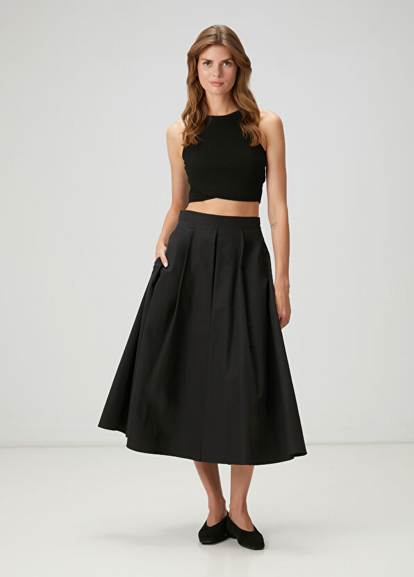 Beymen Club Siyah Midi Etek - 1