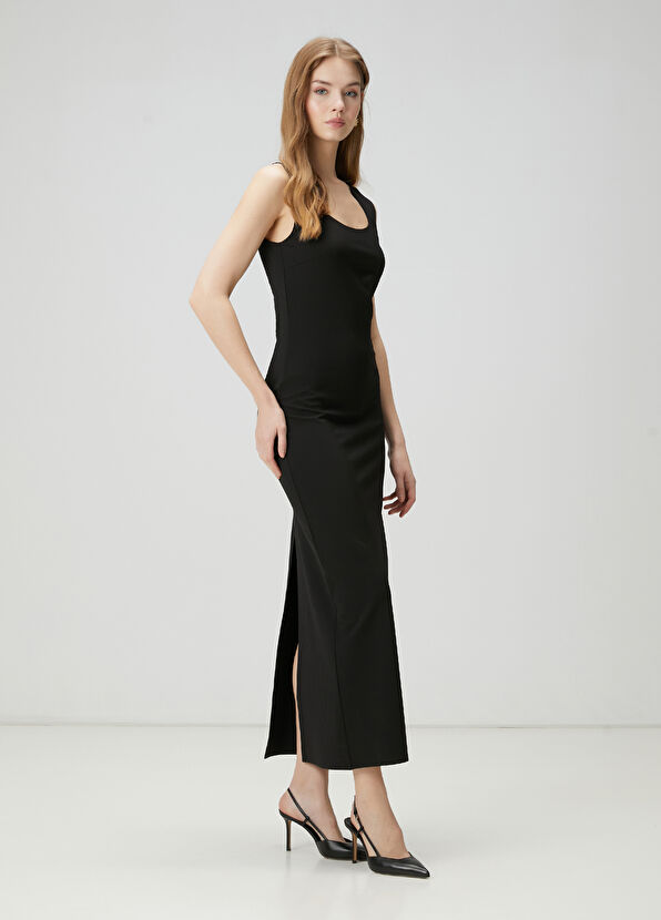 Beymen Club Black Midi Dress - 4