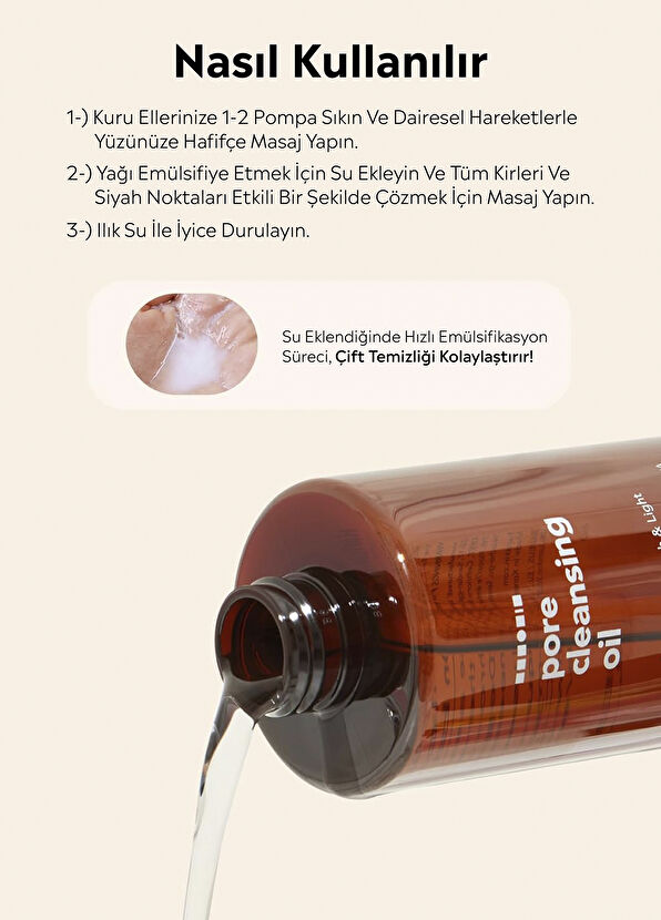 Hanskin Pore Cleansing Oil Bha Pore and Make-up Removal Oil for Combination and Oily Skin 300 ml - 3