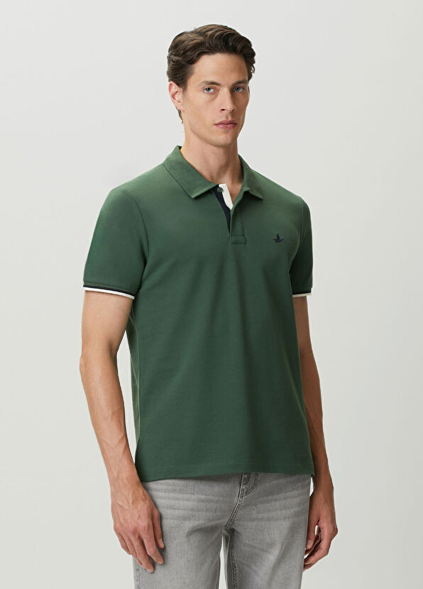 Beymen Club Lacivert Yeşil Polo Yaka T-shirt - 2