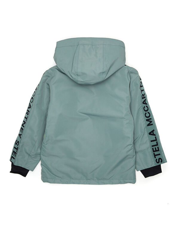 Yeşil Kapüşonlu Erkek Çocuk Kayak Montu - Görsel 3