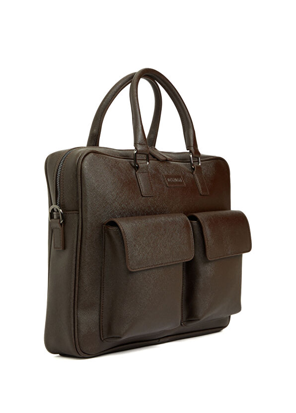 Kahverengi Erkek Laptop Çantası - Görsel 4