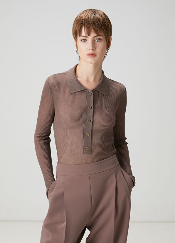 Beymen Club Gül Kurusu İnce Polo Kazak - 1