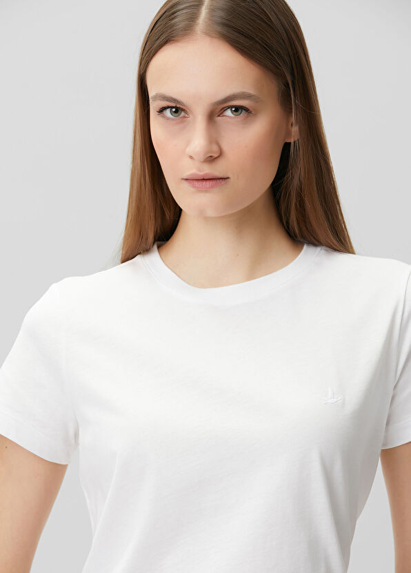 Beymen Club Beyaz Dökümlü T-shirt - 2