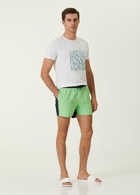 Beymen Club Yeşil Beli Kordonlu Çapa Baskılı Mayo - 1