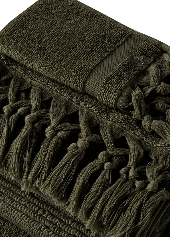 Ren Home Jumbai Pastoral Haki Pamuklu El Havlusu 50x100 cm - 2