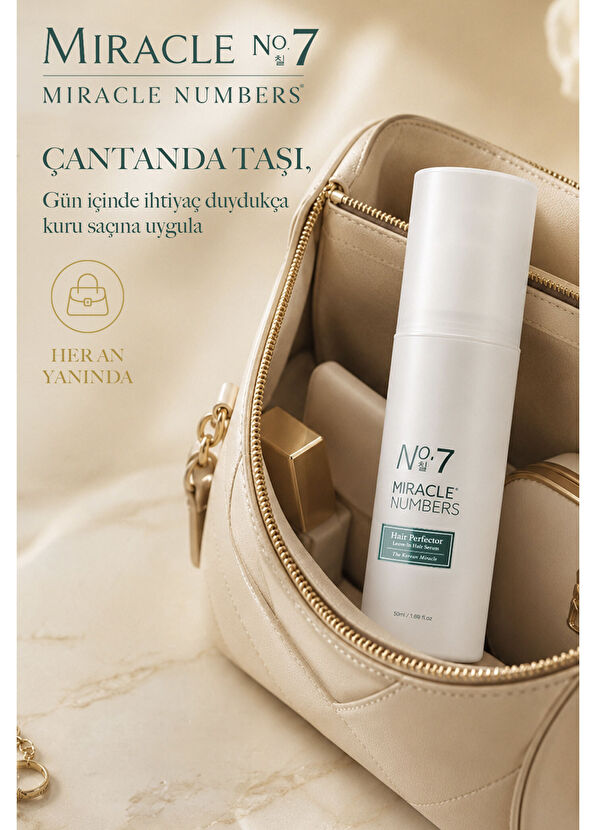 Miracle Numbers Miracle Numbers No:7 Ağırlaştırmayan Bakım Parlaklık  Yoğun Nem ve Pürüzsüz Görünüm Etkili Protein Saç Serumu 50 ml - 4