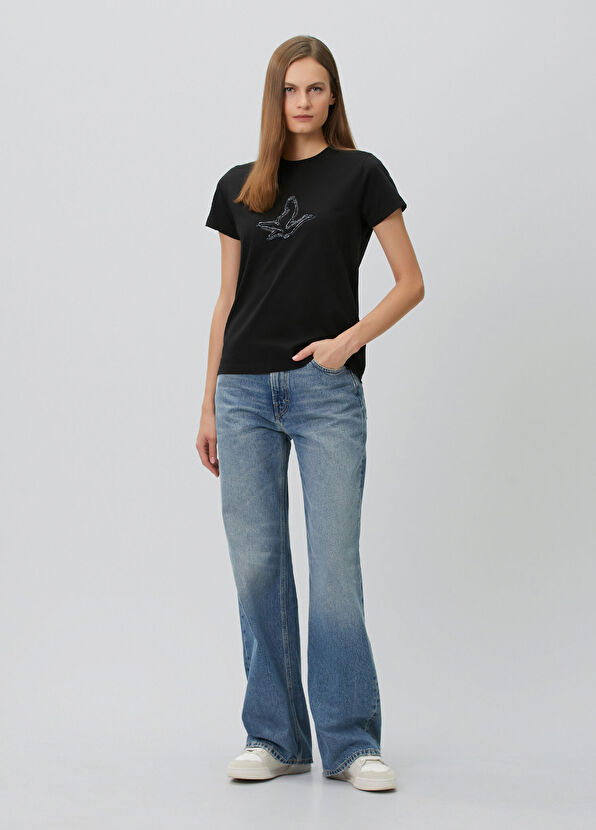 Beymen Club Black Beaded Goose Logo T-shirt - 2
