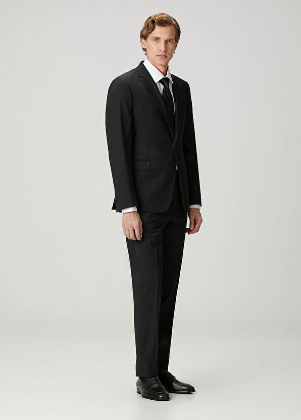 Drop 6 Siyah Yün Takım Elbise - Görsel 2