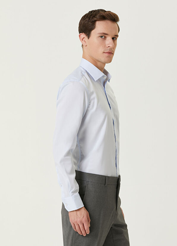 Beymen Club Slim Fit Açık Mavi Normal Yaka Gömlek - 2