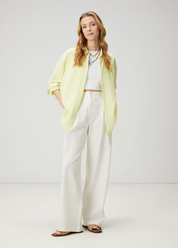 Beymen Club Sarı Çizgili Gömlek - 3