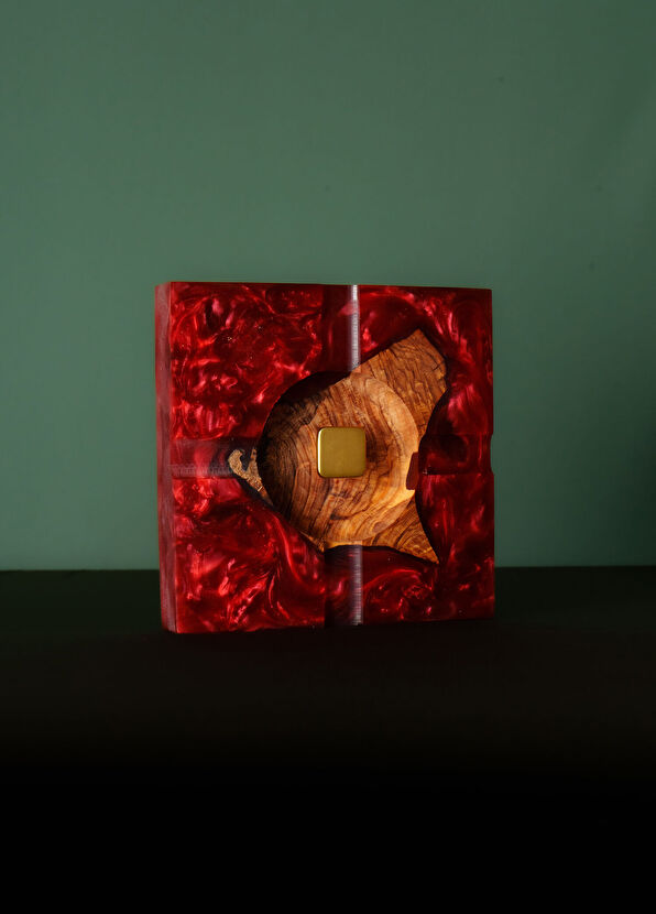 Bordeaux Concept Marleen Bordo Altın Renkli Aksesuarlı Dekoratif Küllük - 4