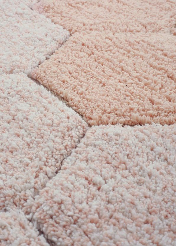 Lorena Canals Round Honeycomb Rose Çocuk Odası Halısı  140 cm - 3