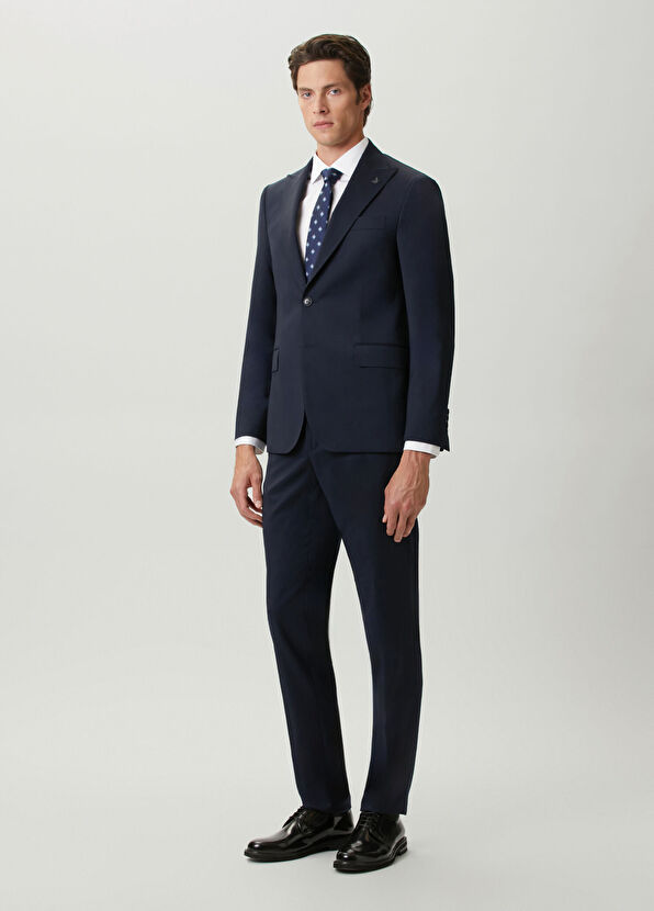 Beymen Club Navy Blue Imported Wool Suit - 4