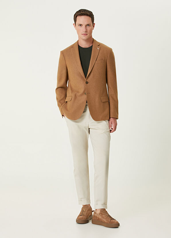 Beymen Club Dark Beige Wool Cachet Jacket - 3