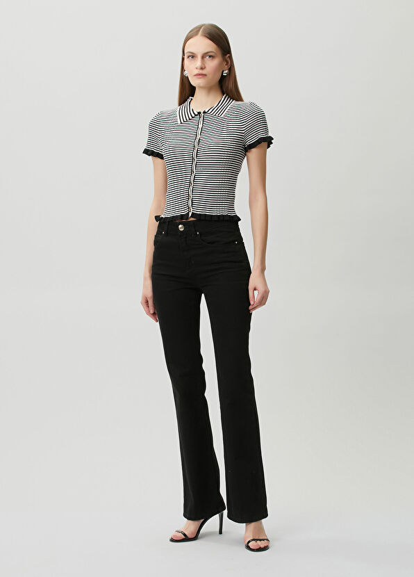 Join Us Black Knit Blouse - 2