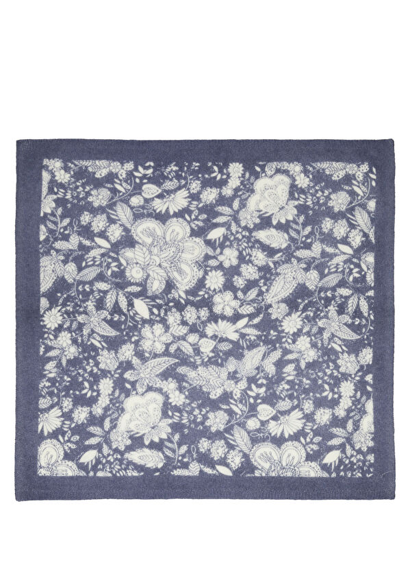 Beymen Club Navy Blue Patterned Women's Cashmere Shawl - 1
