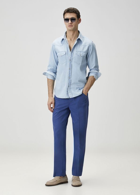 Tom Ford Açık Mavi Western Denim Gömlek - 2