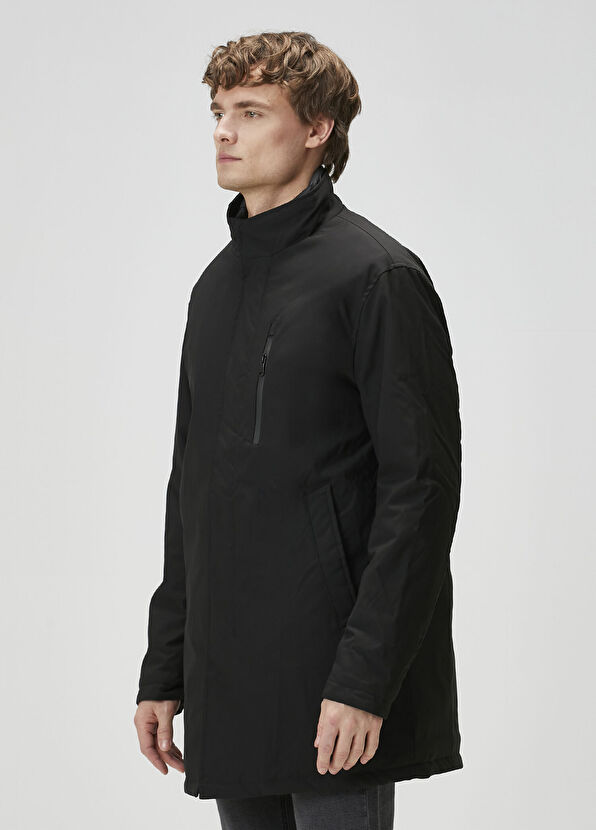 Siyah Uzun Mont - Görsel 3