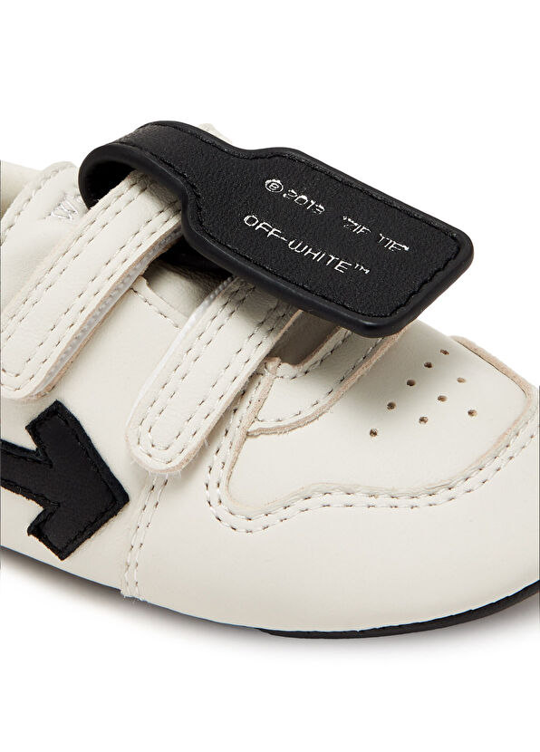 Off-White Beyaz Siyah Erkek Çocuk Deri Ayakkabı - 4