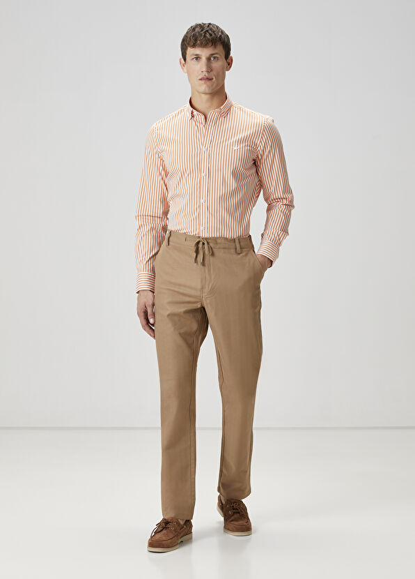 Beymen Club Turuncu Çizgili Gömlek - 3