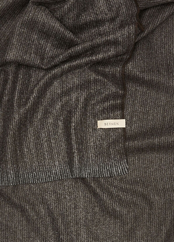 Beymen Hediye Kahverengi Siyah Çizgili Erkek Atkı - 2