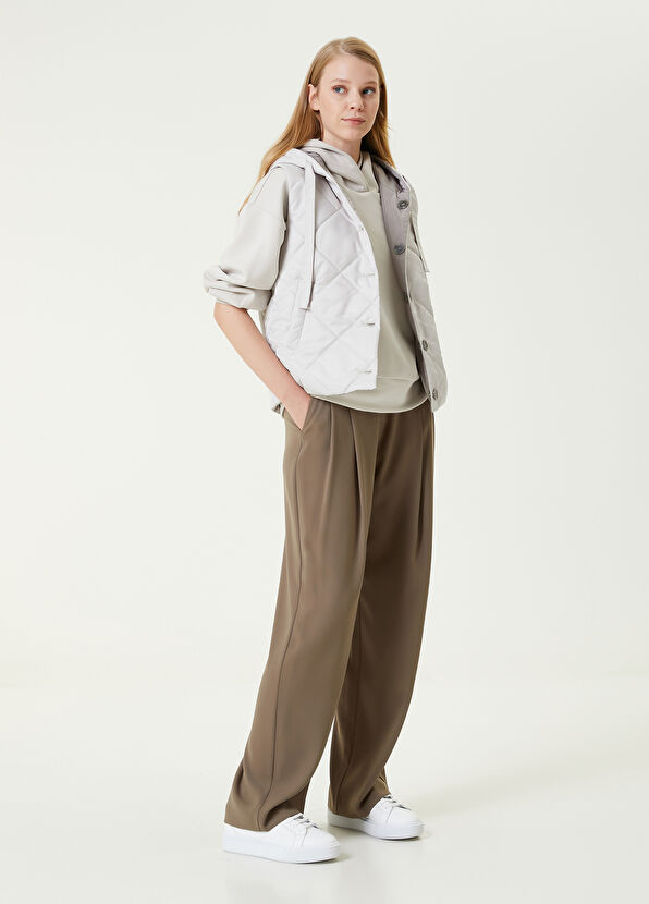 Beymen Club Gri Çift Taraflı Kapüşonlu Puff Yelek - 2