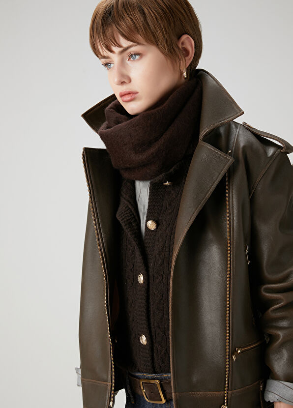 Beymen Club Brown Hair Braided Knit Vest - 4