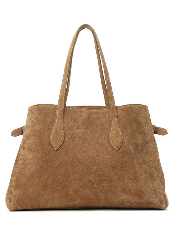 Beymen Club Camel Women's Suede Bag - 3
