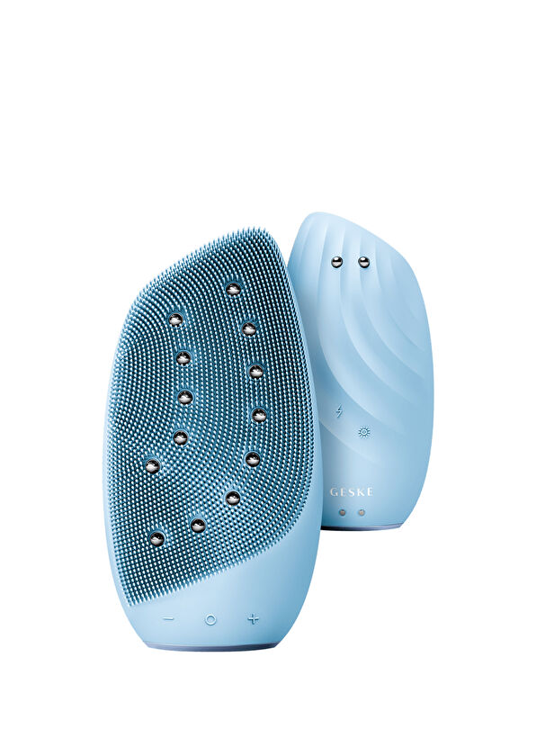 Geske Sonic Thermo Mavi 8'i 1 Arada Yüz Temizleme Fırçası ve Yüz Gerdirici Cilt Temizleme Cihazı   - 2