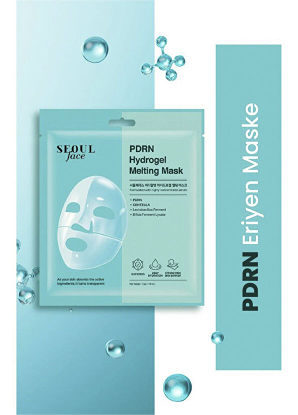 Dermal PDRN ve Pirinç Nemlendirici Pürüzsüzleştirici Eriyen Kore Yüz Maskesi Seti 34 gr - 2