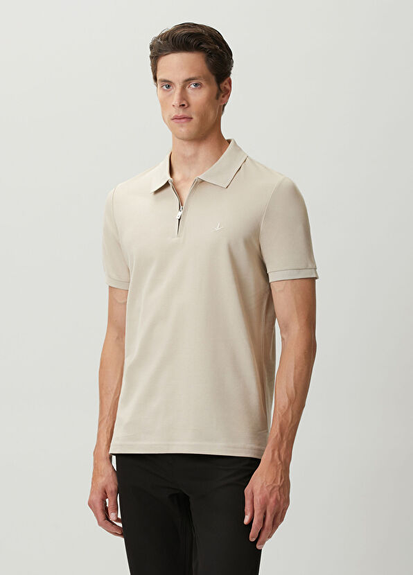 Beymen Club Stone Polo Zippered T-Shirt - 2