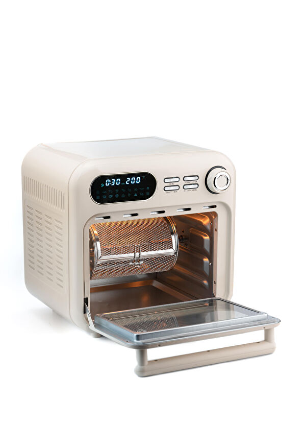 Berghoff Gem Retro Vanilya Krem Rengi Dijital Airfryer+Mini Fırın 18 Lt - 3