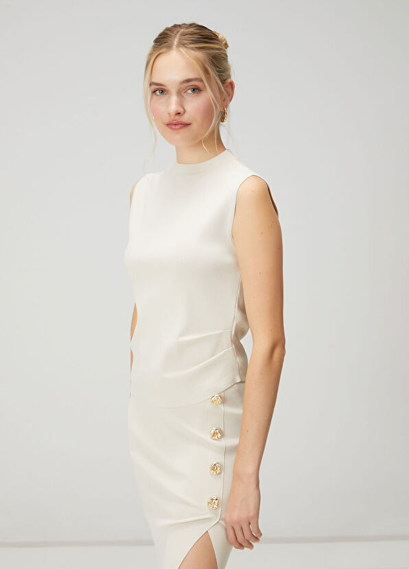 Beymen Club Ekru Drape Detaylı Atlet - 1