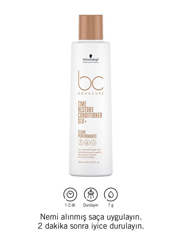 Bonacure Q10+ Time Restore Olgun ve Kırılgan Saçlar İçin Saç Kremi 250 ml - 3
