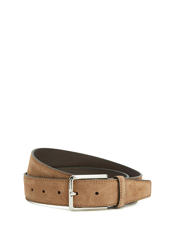 Beymen Club Tan Men's Suede Belt - 1