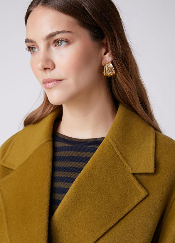 Beymen Club Gold Double Amorphous Women Hoop Earrings - 2