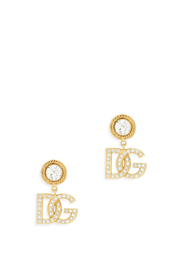 Dolce&Gabbana Taşlı Logo Detaylı Kadın Küpe - 1