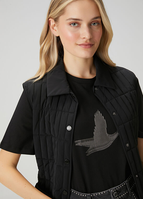 Beymen Club Siyah Kapitoneli Yelek - 3