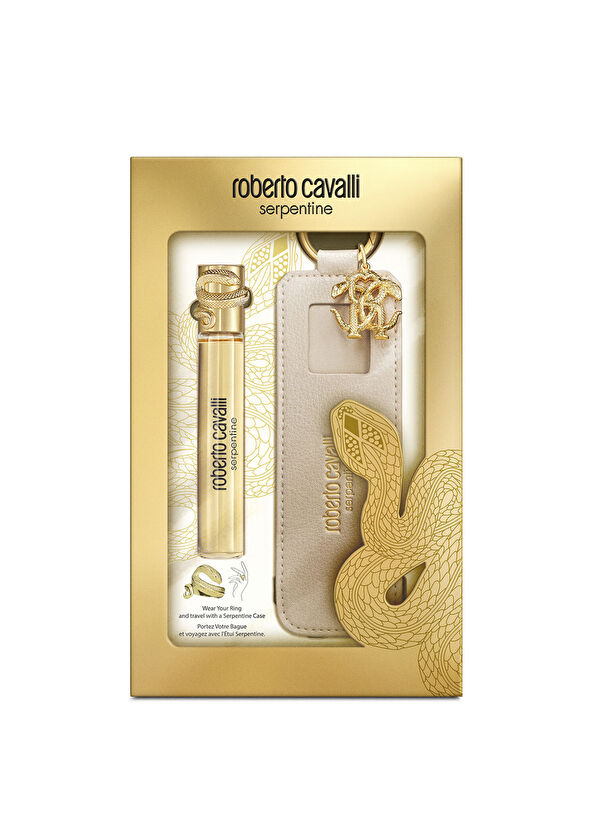 Roberto Cavalli Serpentine 15ml Travel Size + Charm Case Women's Perfume Set - 1