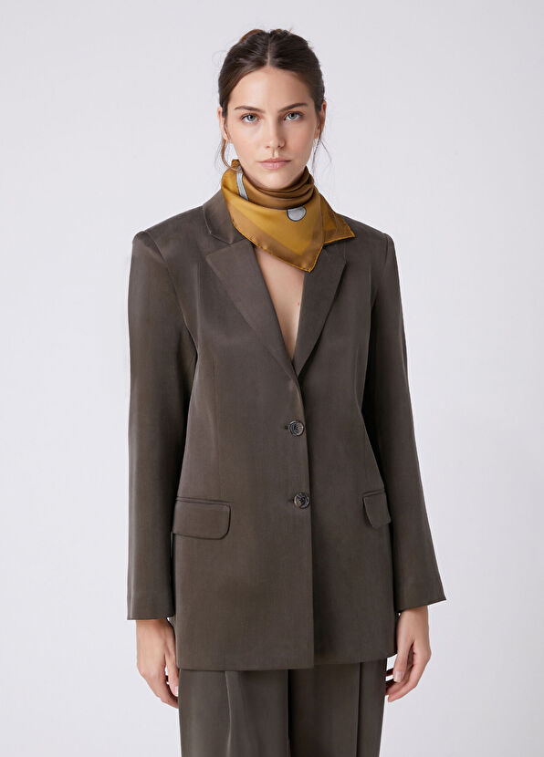 Beymen Club Khaki Cupro Blazer - 4