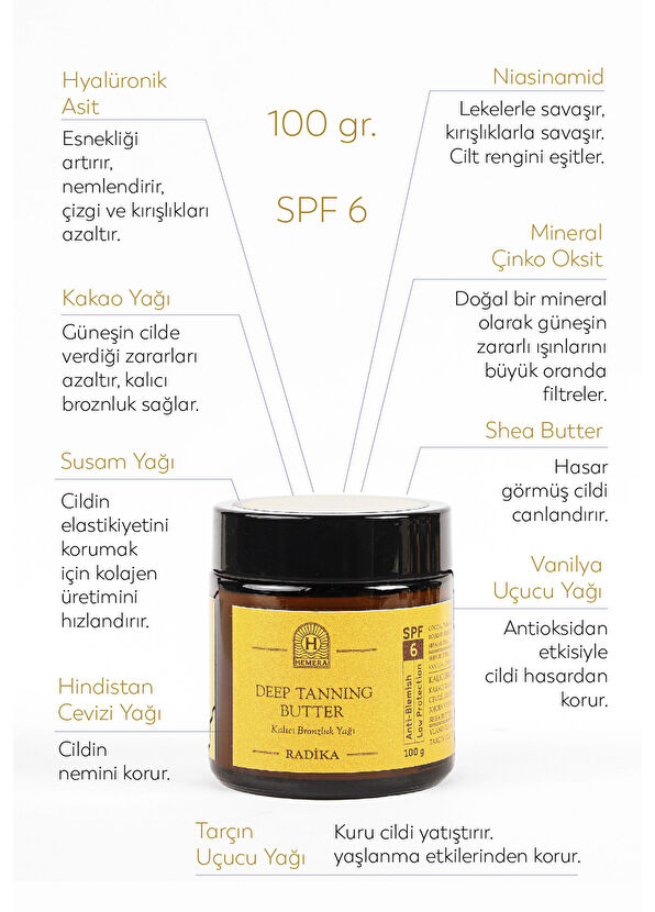 Radika Aromatherapy Hemera Serisi Doğal Kalıcı Bronzluk Yağı 100 gr - 2