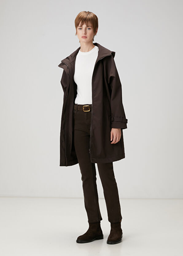 Beymen Club Kahverengi Kuş Aplikeli Kaban - 2