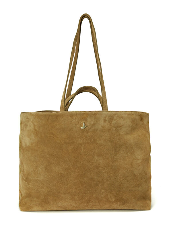 Beymen Club Khaki Double Strap Women's Suede Bag - 2