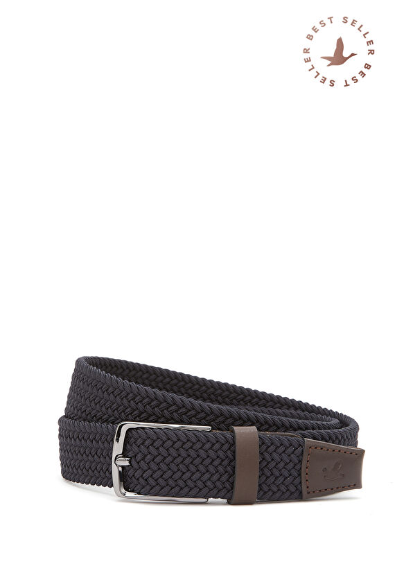 Beymen Club Navy Blue Men's Leather Belt - 1
