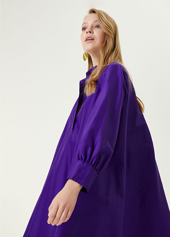 Beymen Club Mor Mini Gömlek Elbise - 2