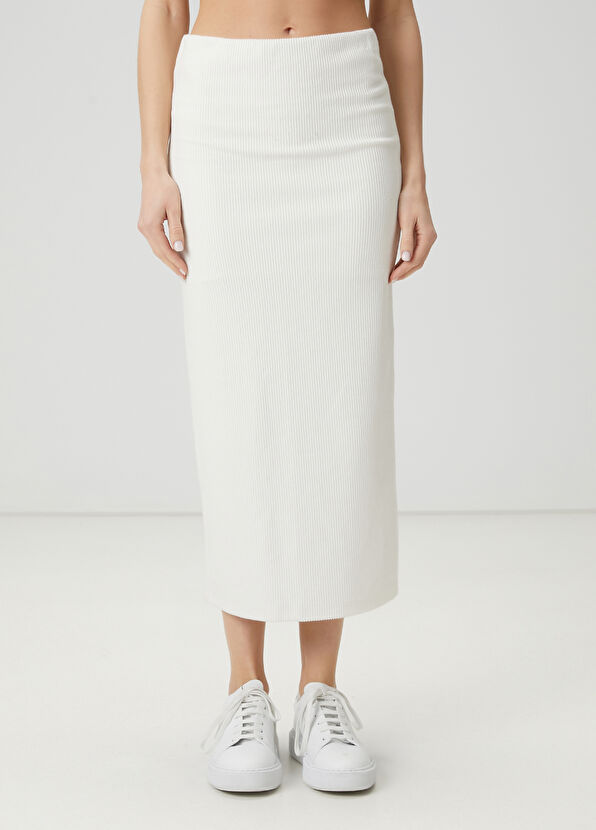 Beymen Club Off-White Midi Skirt - 2