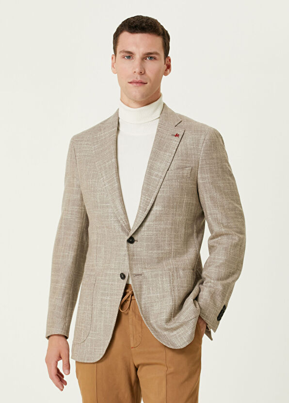 Isaia Bej Yün Ceket - 1